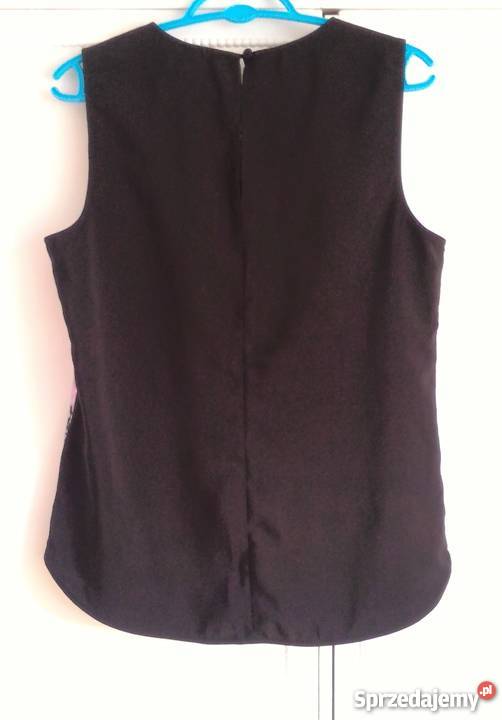 Nowa bluzka HM 40 L 38 M czarna floral top kolorowy Szczecin