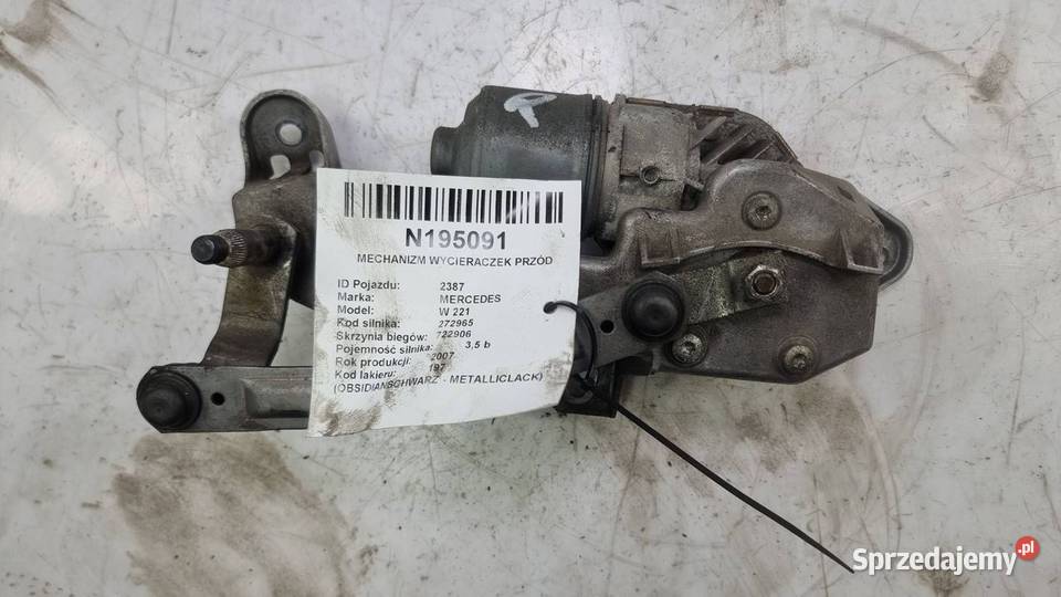 MECHANIZM WYCIERACZEK PRZÓD MERCEDES W 221 kujawsko-pomorskie Lipno sprzedam
