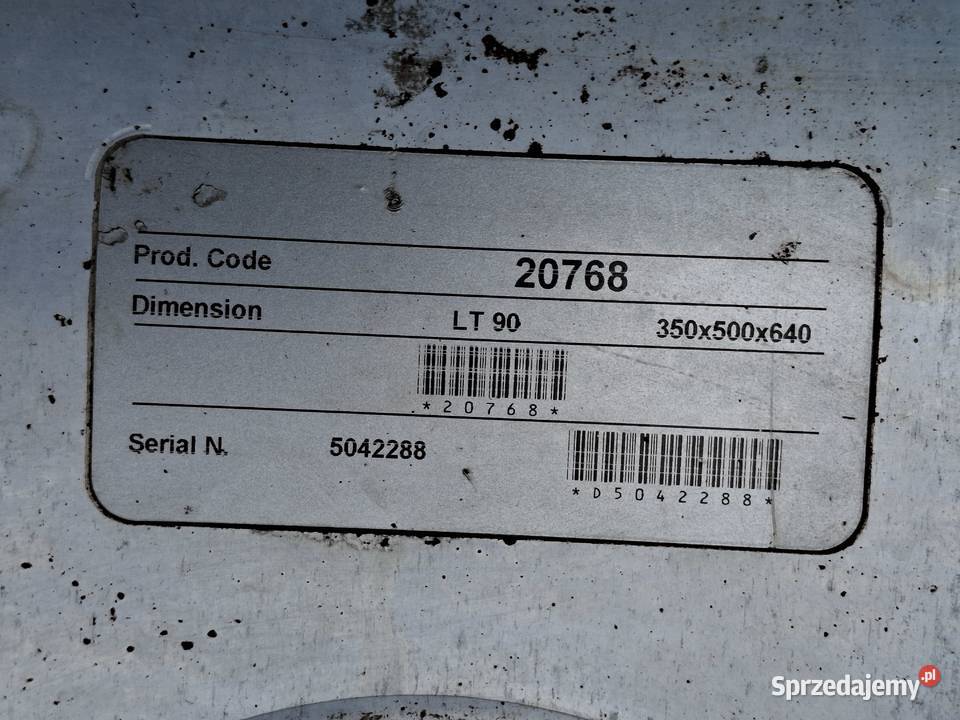 VDL ZBIORNIK OLEJU HYDRAULIKA 90L 5042288