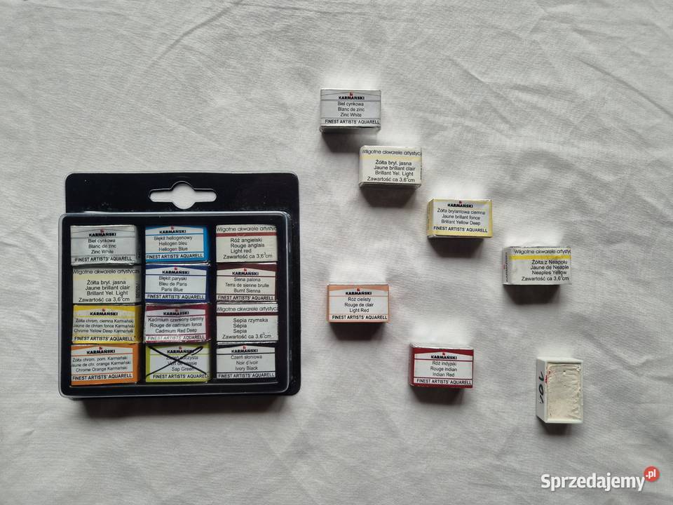 Akwarele Karmański 18 pełnych kostek NOWE Plus