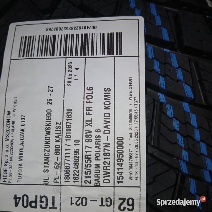 Komplet opon zimowych 21555R17