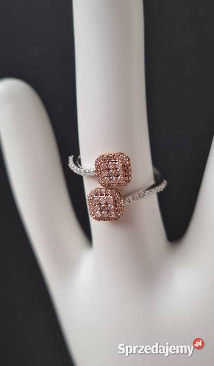 Pierścionek złoto 9k diamenty Otwock sprzedam