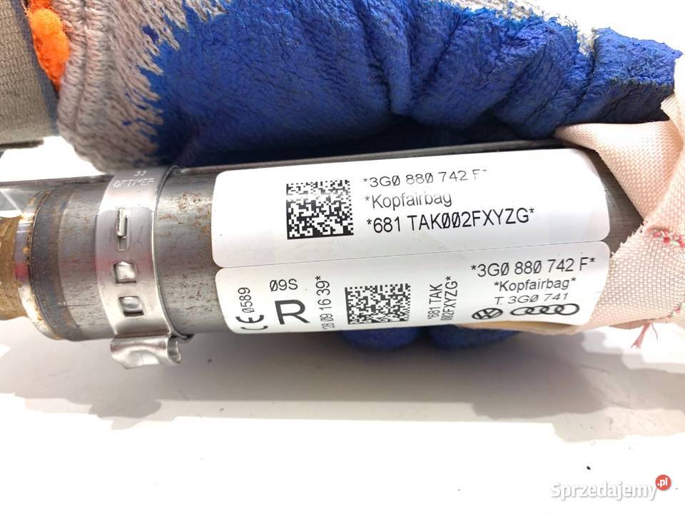 KURTYNA POWIETRZNA PRAWY VW PASSAT B8 3G0880742F