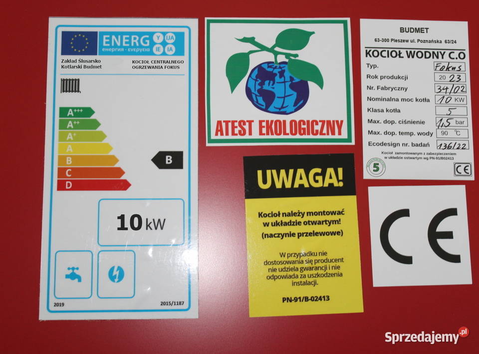 PIEC 10 kW do 80 m2 UniwersumEKO KOCIOŁ Piece Kotły i Piece CO Libiąż