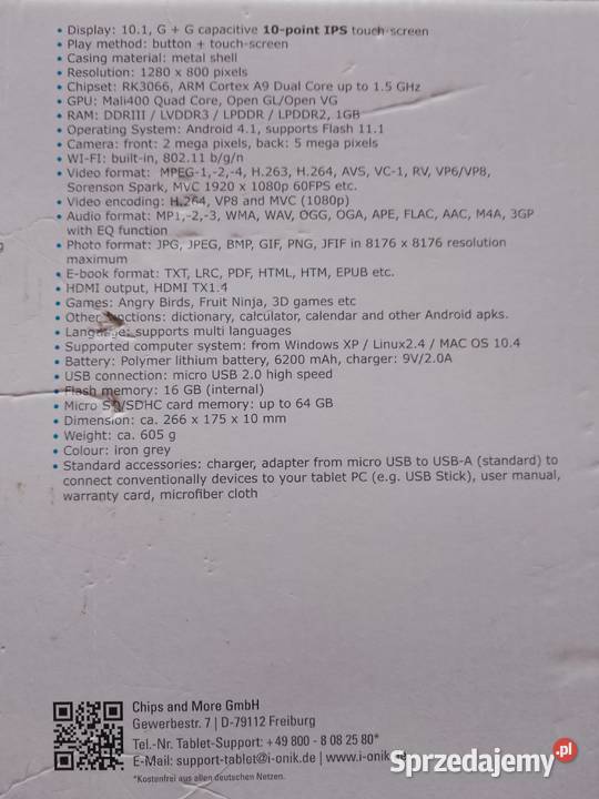 Tablet IONIK 101 z klawiatura uszkodzony Legnica