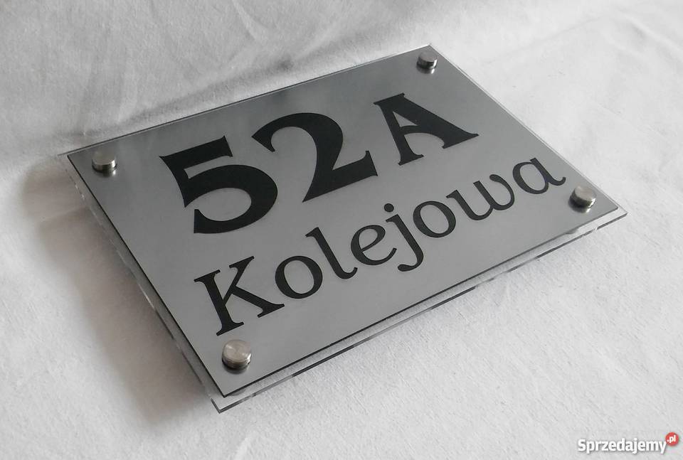 Tabliczka adresowa numer na dom nazwa ulicy