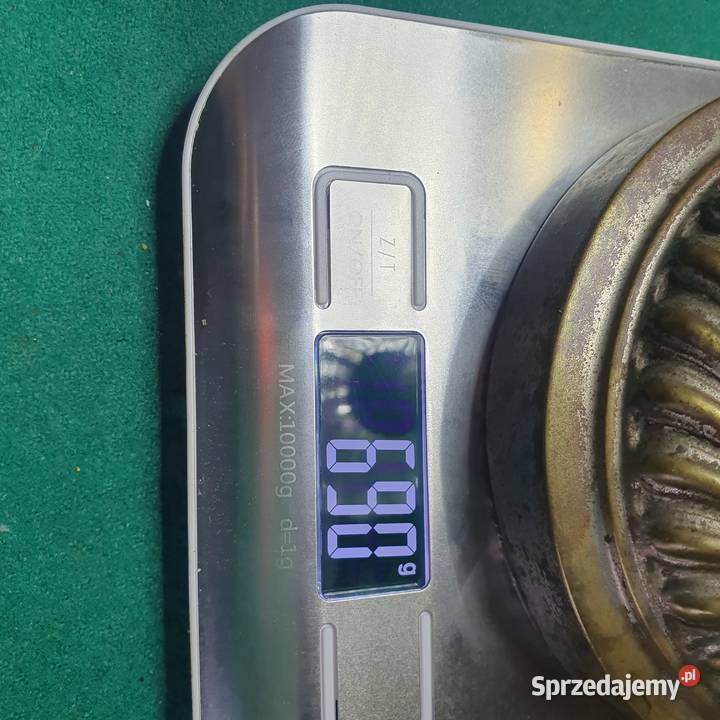 Stara mosiężna podstawa ze zbiornikiem do lampy Wrocław