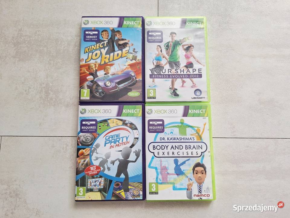 Zestaw 4 gier Xbox 360 Kinect OKAZJA sprzedam