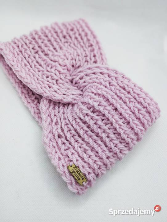 Opaska turban alpaka 35 wełna 75 handmade Olsztyn