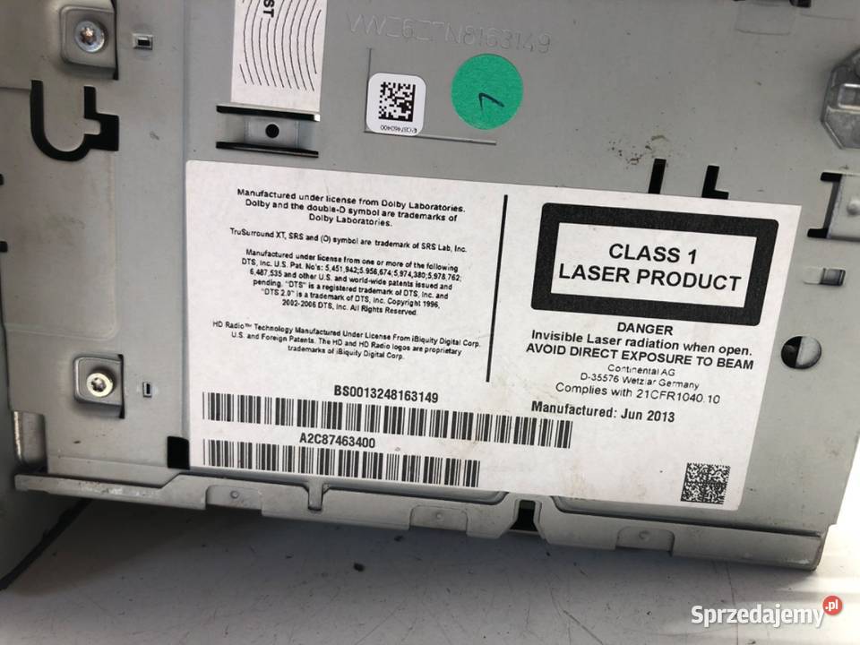 RADIO VW CC B7 3C0035684J 1116 ODTWARZACZ