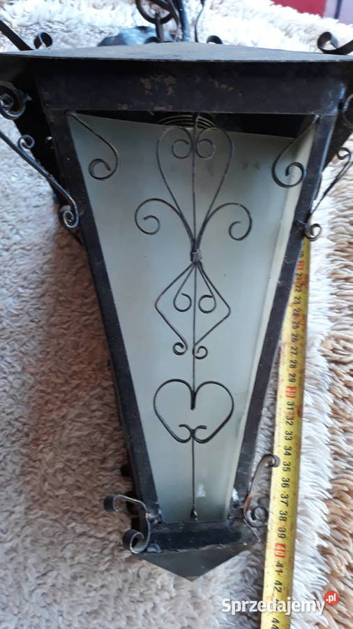 Pięknaduża lampa z PRLuMetalszkło inny kolor lubuskie