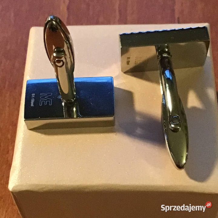 Nowe stalowe spinki do mankietów Pozostałe Warszawa