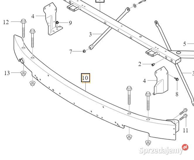 VOLVO XC60 II belka wzmocnienie zderzaka przod