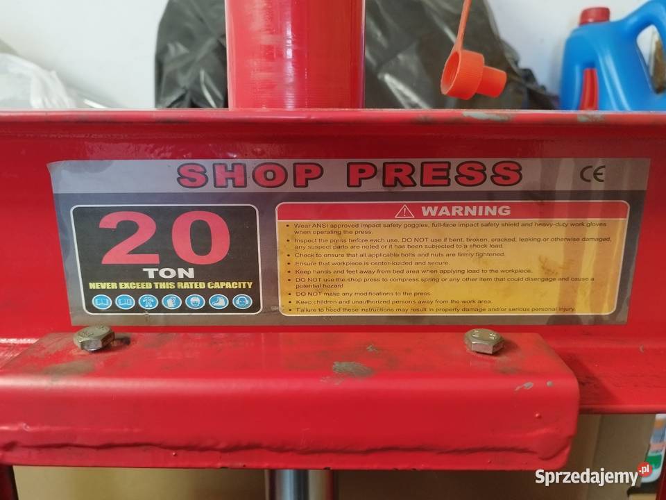 Prasa hydrauliczna 20T ręczna z manometrem sprzedam