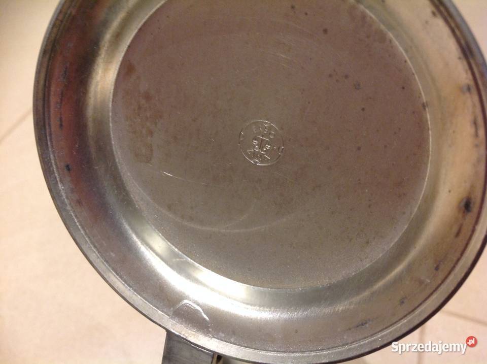 Stary Porcelanowy Kufel do Piwa z cynową klapką