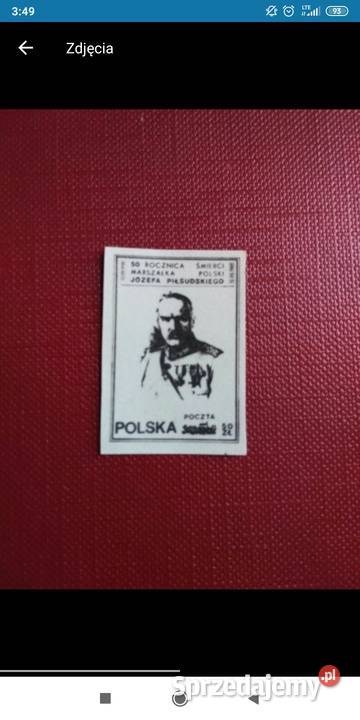Znaczek cięty Marszałek Polski Józef Piłsudski dolnośląskie Bolesławiec