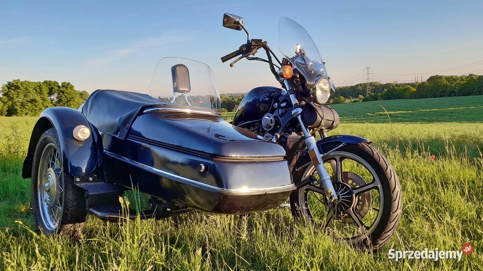 Honda VT700 z wózkiem bocznym 3 osoby w dowodzie granatowy Piekary Śląskie