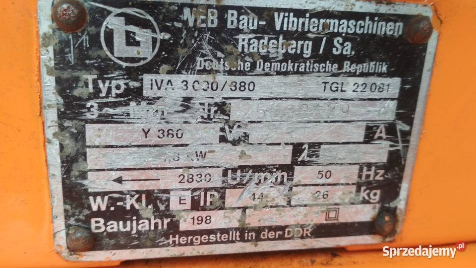 wibrator zagęszczarka do betonu buława Rumia