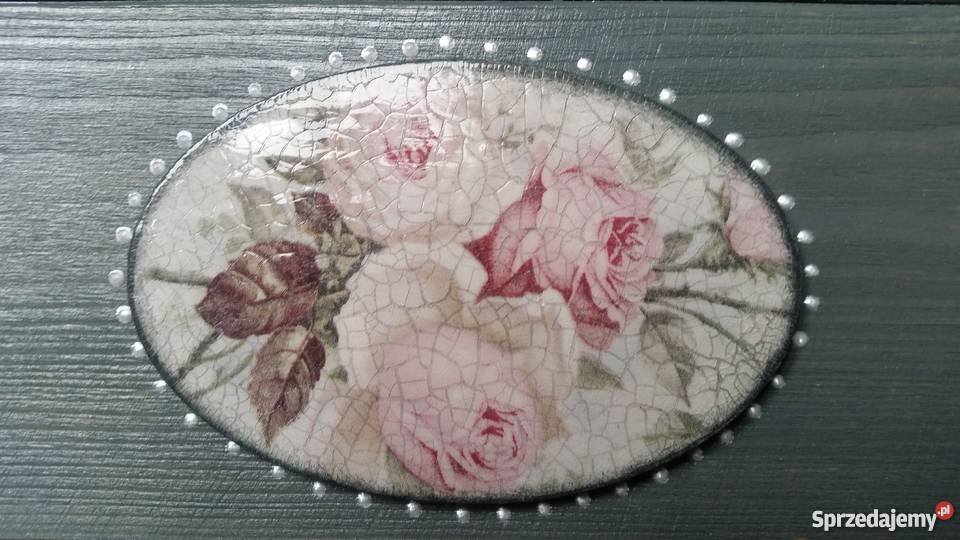 Skrzynka z wieczkiem pudełko decoupage na wielokolorowy dolnośląskie Legnica