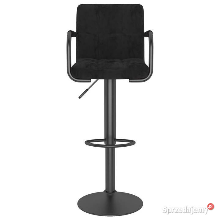 Stołki barowe 2 czarne obite aksamitem WM334656 mazowieckie Warszawa
