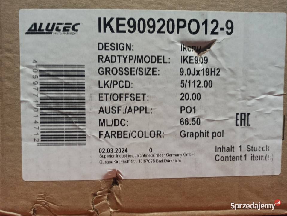 Felga aluminiowa 19H2 5x112 ET20 ALUTEC IKENU Warszawa