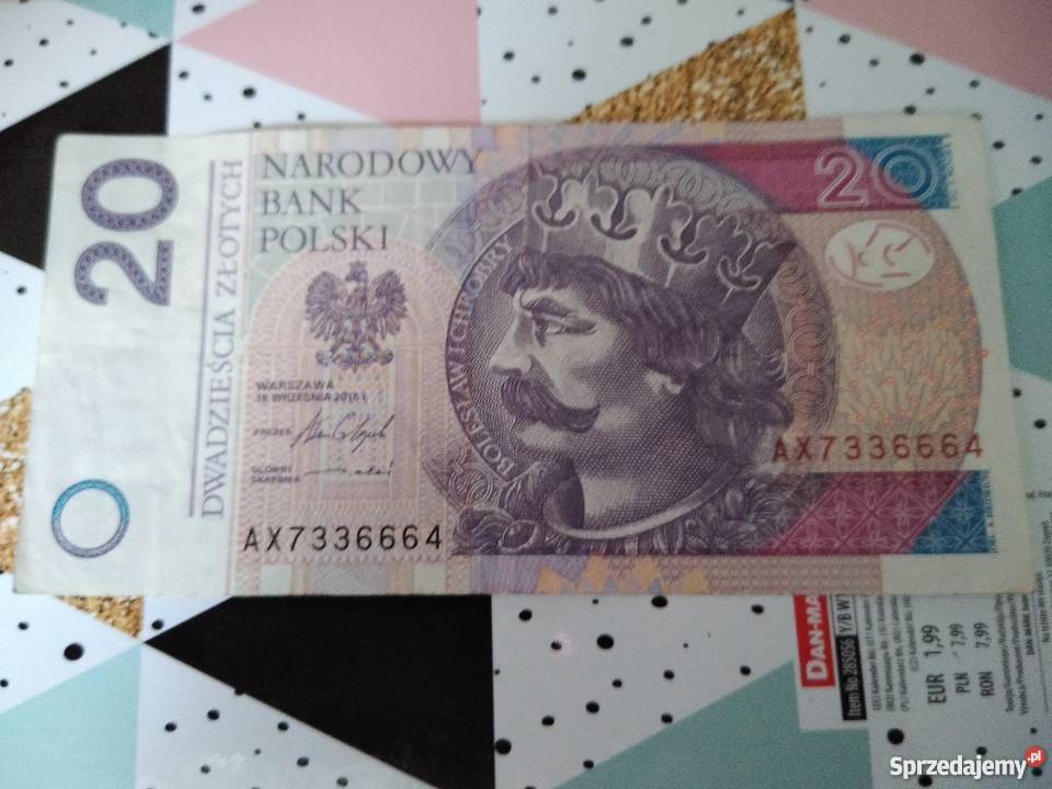 Banknot o nominale 2000 numer seryjny AX7336664 Numizmatyka Siemianowice Śląskie sprzedam
