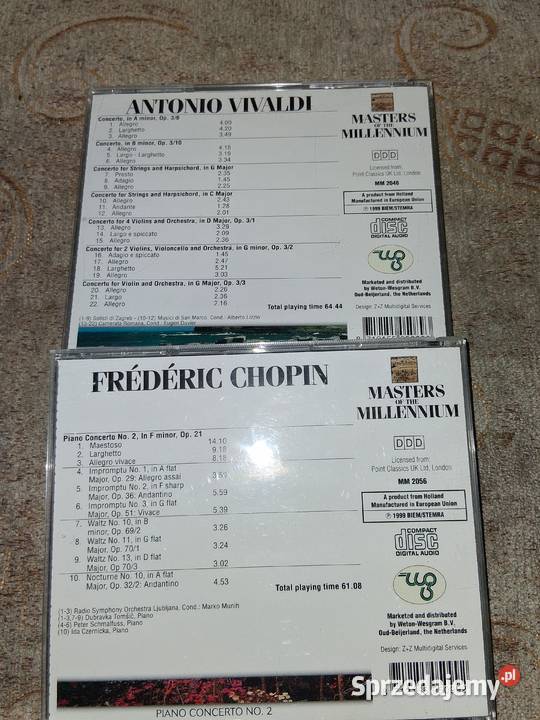 13 sztuk Płyty CD Bocelli Chopin Vivaldi Warszawa