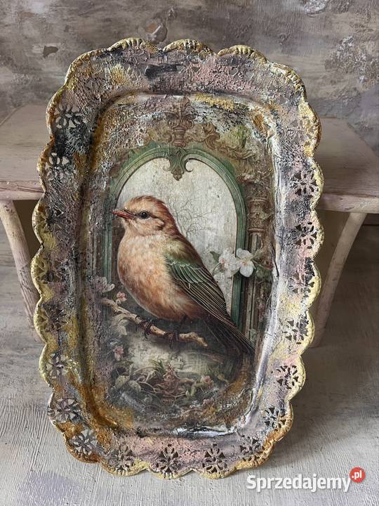 Recznie malowana taca Bytom sprzedam