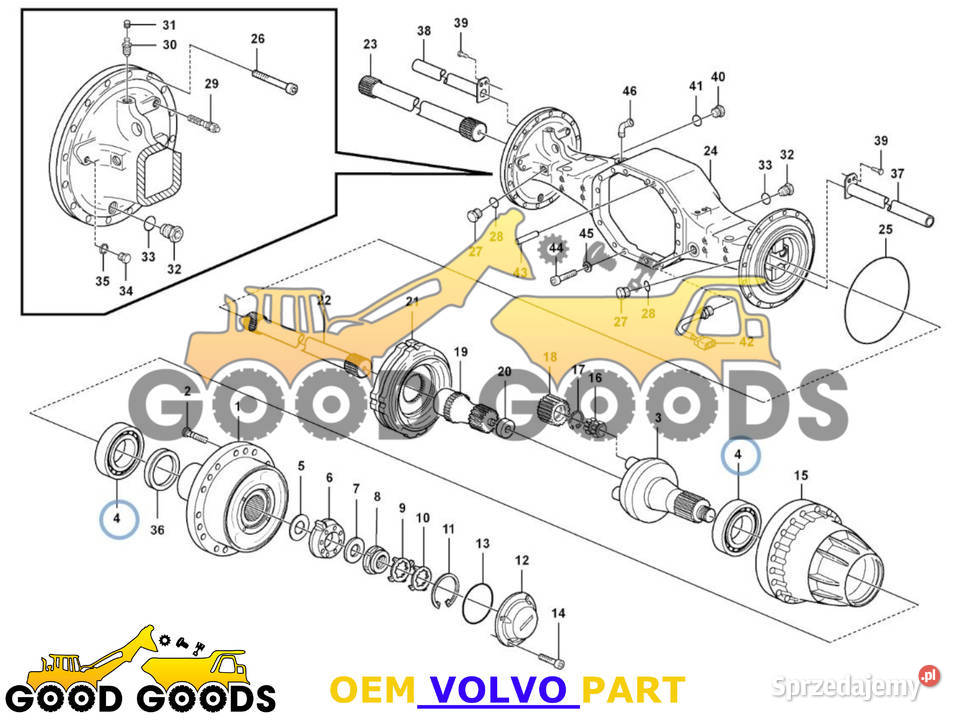 VOLVO ŁOŻYSKO ROLKOWE PIASTY 184836 184786 2 Władysławów