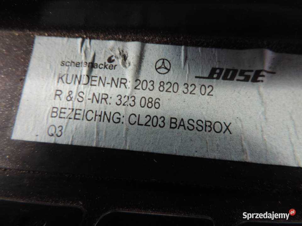 WZMACNIACZ TUBA SUBWOOFER BOSE MERCEDES W203 małopolskie Nowy Sącz