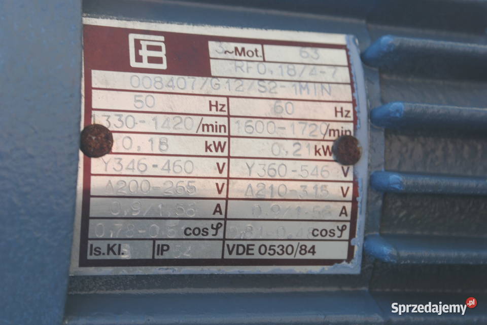 Motoreduktor 55kw z regulacją 1572obrmin Kargowa