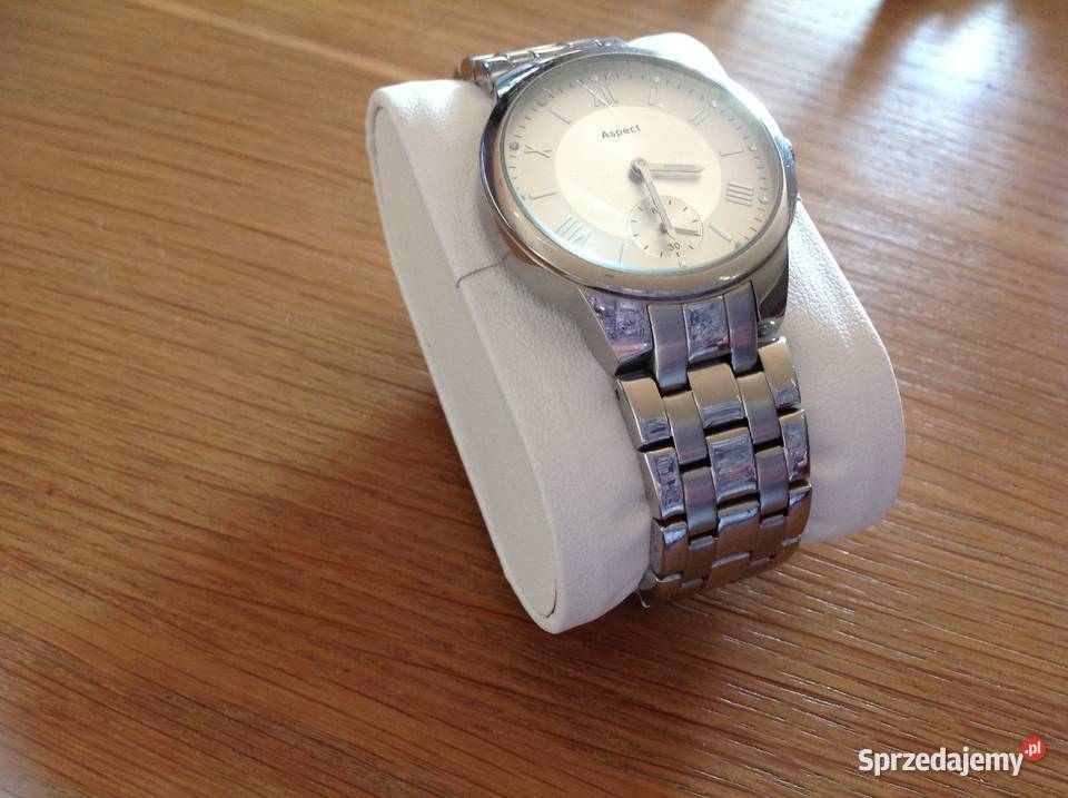 Zegarek Męski Srebrny Aspect Bransoleta Nowa Sól