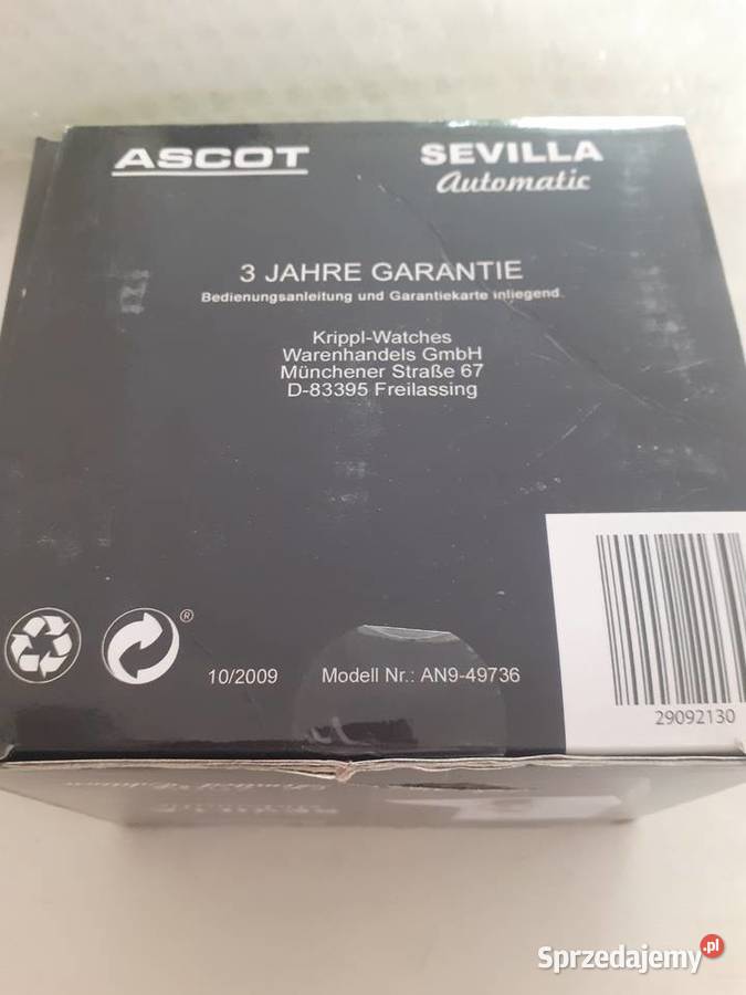 elegancki zegarek męski ASCOT Gdańsk sprzedam
