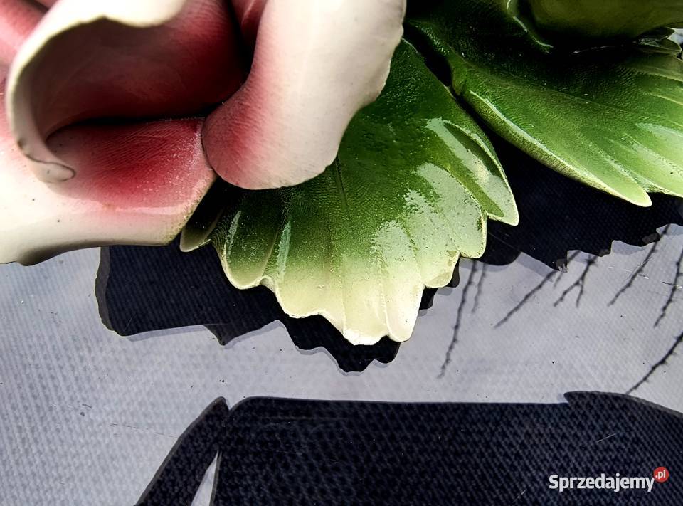 Piękny świecznik Capodimonte Made in Italia Porcelana i szkło Klenica sprzedam