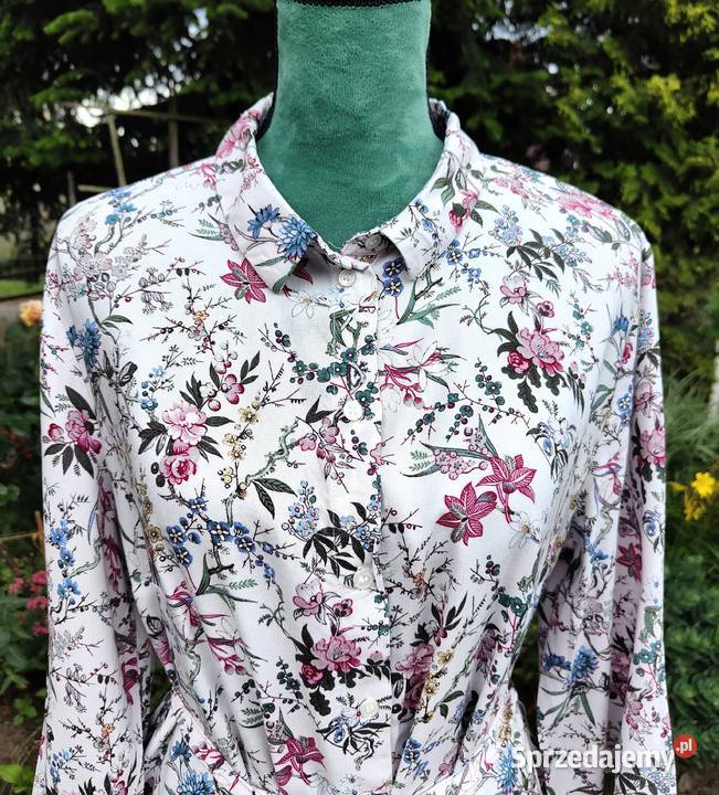 Sukienka HM 46 3XL wiskoza kwiaty floral łączka kolorowy zachodniopomorskie Szczecin