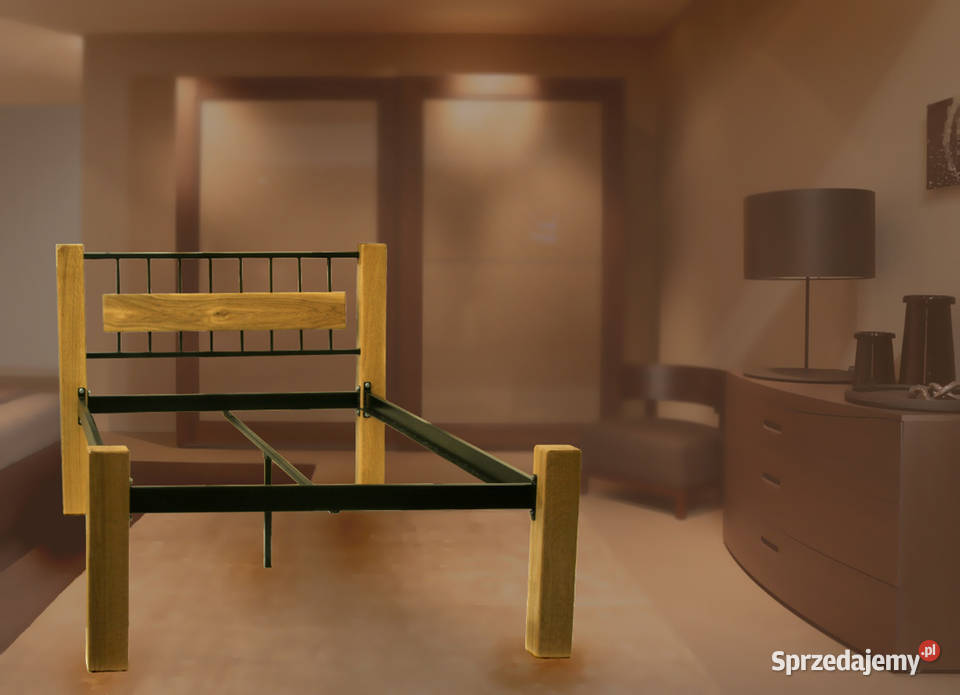 Łóżko dębowe nogi rama metal Gdynia