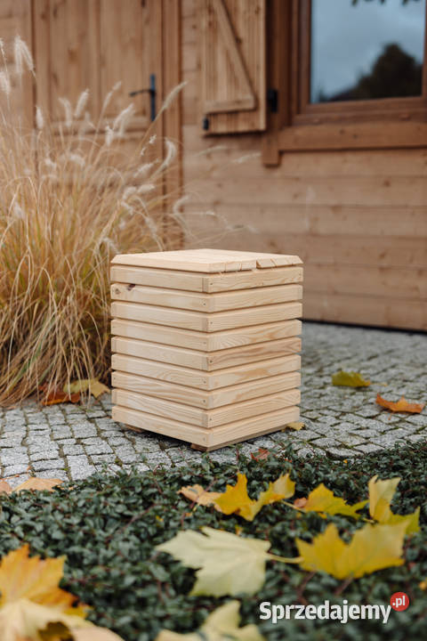 Siedzisko ogrodowe drewniane tarasowe pufa Kalety sprzedam