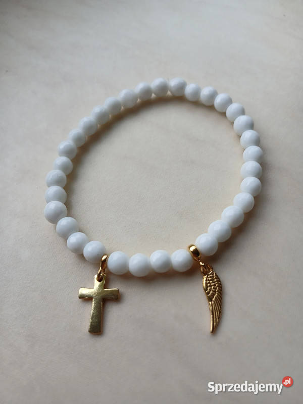 Bransoletka damska z Agatu białego fasetowanego Kielce