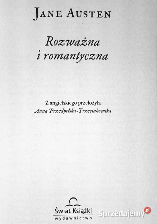 Rozważna i romantyczna Jane Austen Chełm sprzedam
