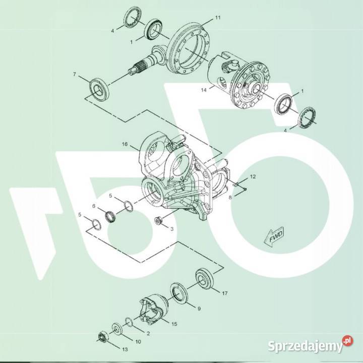 Dyferencjał 13x37 2264348 Cat 2310709 CAT TH 560 Wilkowo