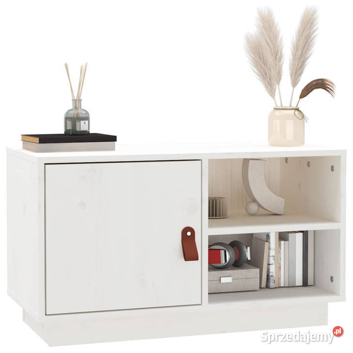Szafka pod telewizor biała 70x34x40 lite drewno RTV Warszawa