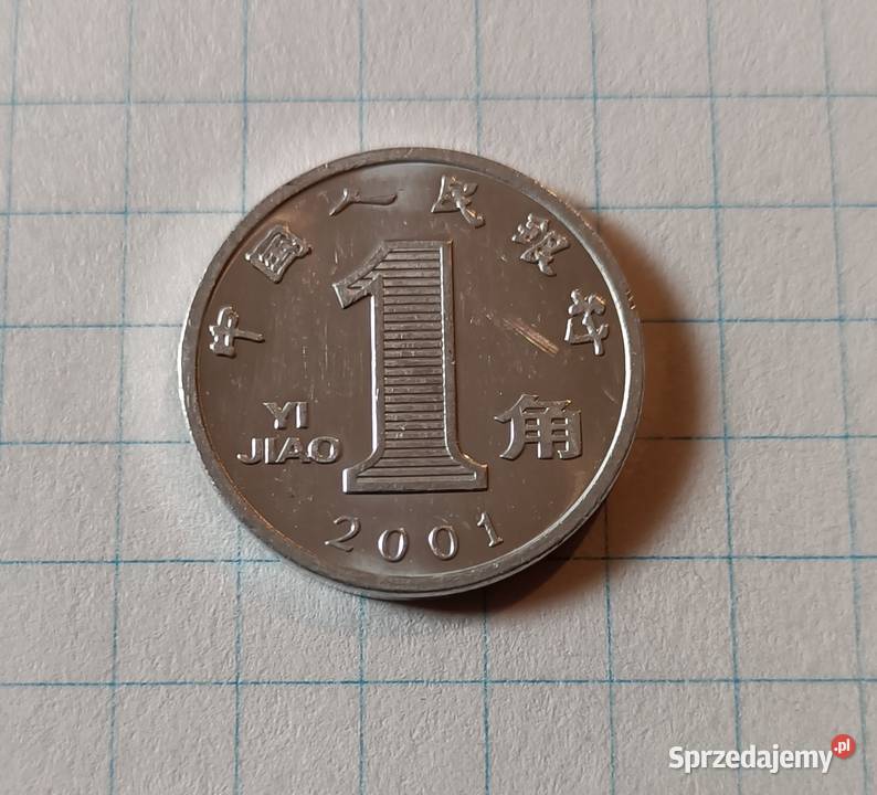 1 JIAO YI JIAO 2001 CHINY Numizmatyka