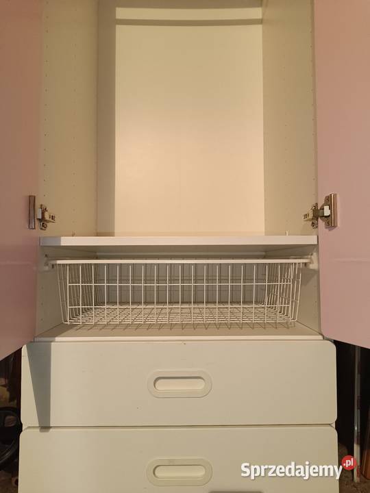 Szafa dziecięca IKEA stuva różowobiała z 3 Zabrze