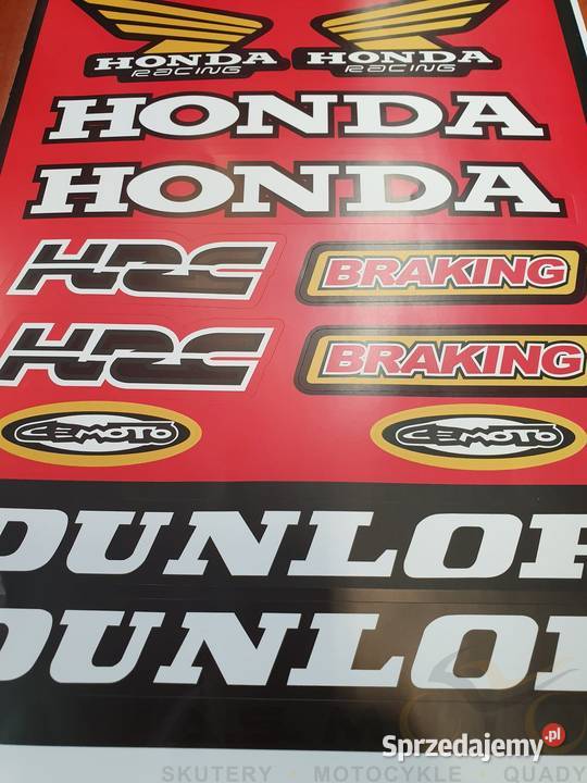 Naklejki motocyklowe Honda Braking Dunlop śląskie Sosnowiec