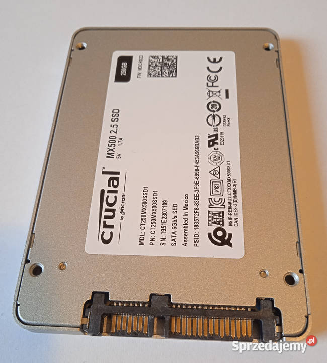 Crucial MX500 250GB SSD 25 SATA III Dyski
