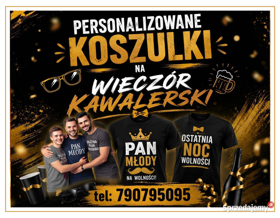 Personalizowane koszulki na wieczór kawalerski Warszawa