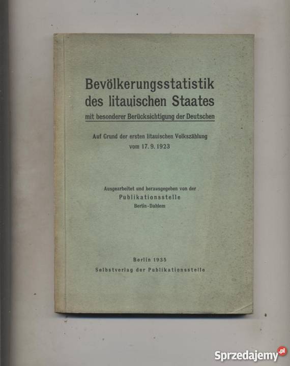 Bevolkerungsstatistik des litauischen Staates Szczecin