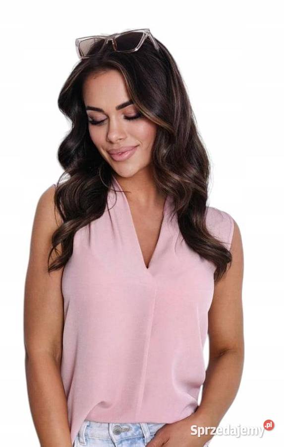 TOP bluzka COMO prosty krój jasny niebieski Pątnów