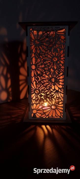 Eko Lampion Drewniany Model Stokrotka SzubalaArt Krapkowice sprzedam