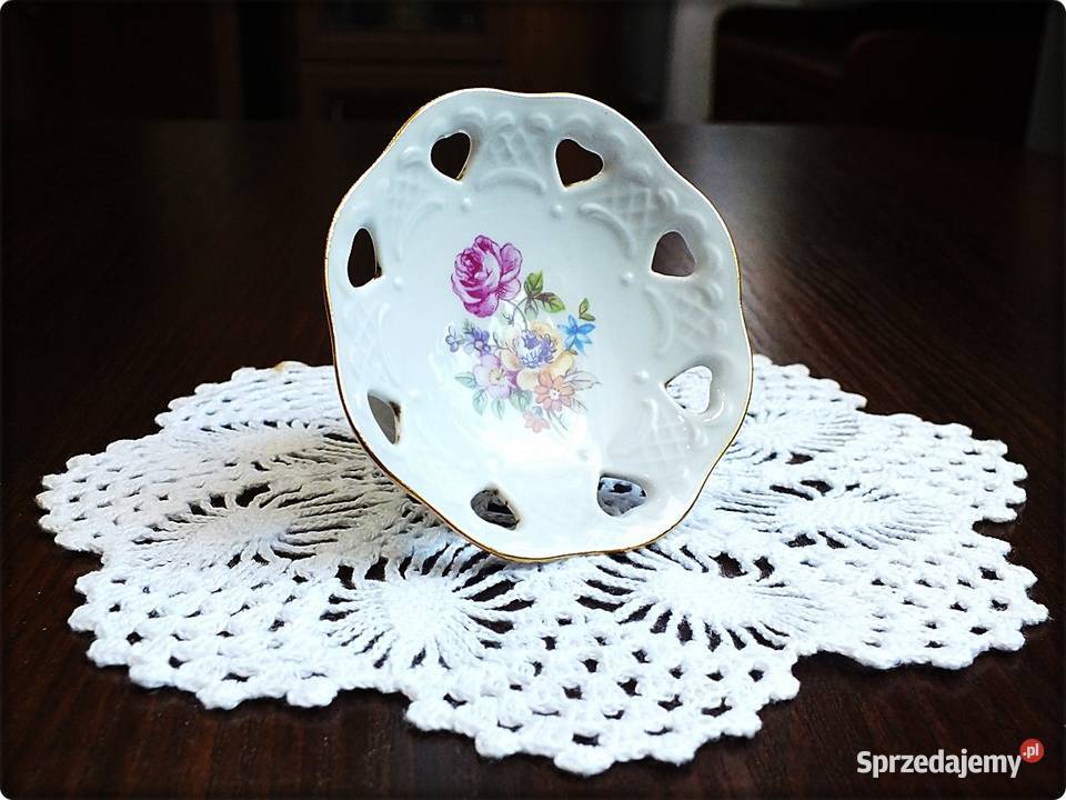 Mini Patera na nóżce Porcelana Kolekcjonerska Porcelana i szkło lubuskie Żary sprzedam